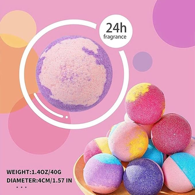 Bath Bombs for Women, 24pcs Handmade Natural Bath Bomb Gift Set Relaxing with Plant Aromatherapy and Essential Oils, Spa Vegan,Organic Gift Idea for Her,Girlfriend,Wife,Mother,Birthday,Oil Bubble Bath