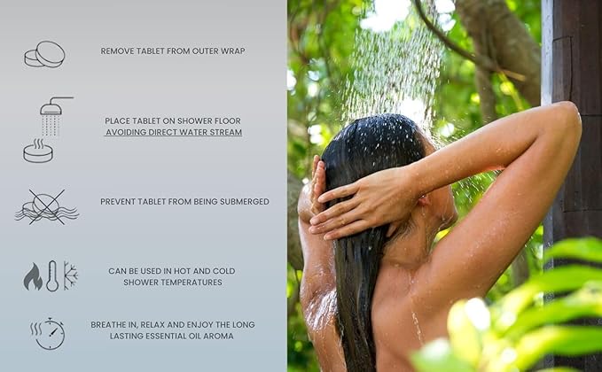 Shower Steamers - Aromatherapy Variety Shower Bombs, 15 Count - Eucalyptus, Chamomile, and Mint Essential Oils for Relaxation & Invigoration - Spa-Like Experience, White