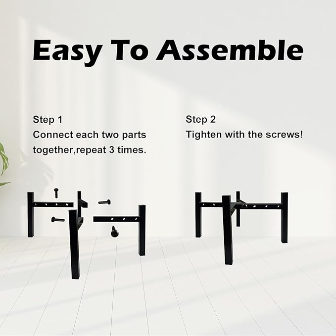 Mini 4Legs Adjustable Metal Plant Stand for 5"-10" Plant Pot – Indoor & Outdoor (Black, 1 Pack)