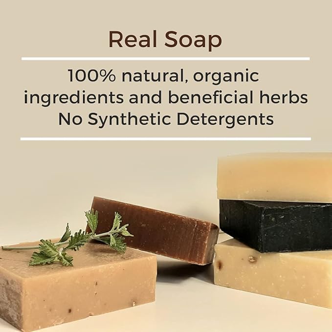 Legend's Creek Farm Goat Milk Soap - Cleansing Moisturizing Soap Bar for Hands and Body - 5 Oz Natural Soap for Sensitive Skin, Handmade in USA (4-Pack: Dead Sea, Eucalyptus, Lavender, Pine Tar)