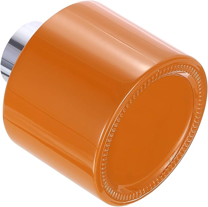HARFINGTON Empty Glass Diffuser Bottle 140ml/4.7oz Refillable Fragrance Accessories Aromatherapy Jar Container for Replacement Reed Diffuser DIY Home Bathroom Orange with Silver Tone Cap