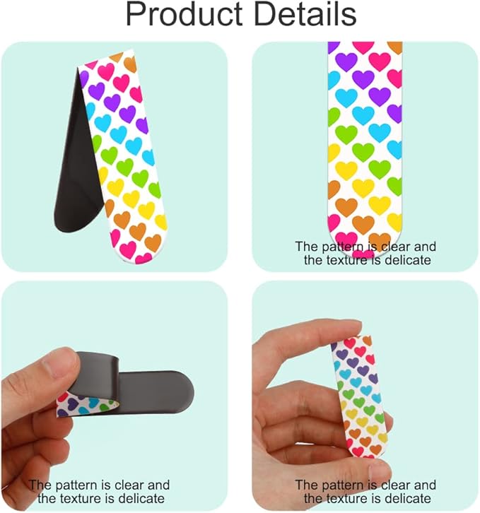 Magnetic Bookmarks - 30PCS Colorful Irregular Cute Magnet Bookmark Clips for Women, Men & Kids Reading