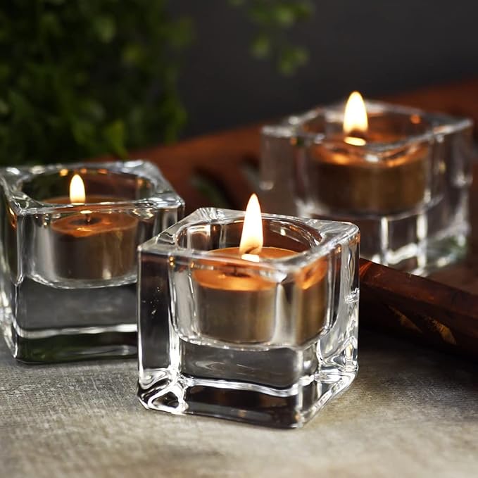 DEYBBY Scented Tealight Candles, Long Lasting Soywax Tea Candle Used for All of Holders|Clear Cup|24 Counts|Up to 4 Hour Burn Time|Coffee