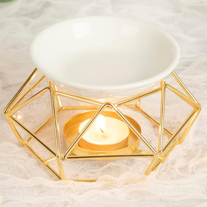 Wax Oil Burner Metal | Oil Wax Melt Burner | Canlde Tealight Holder | Scented Diffuser | Spiriual Gifts for Home Decoration