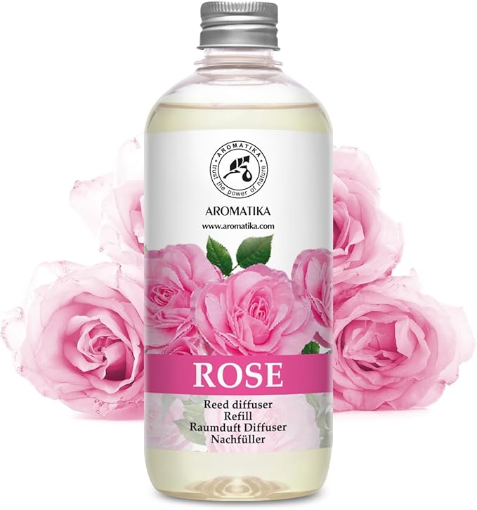 Rose Reed Refill Diffuser 17 Fl Oz - Room Diffuser Refill - Home Fragrance - Room Freshener - Scented Diffuser with Rose Aroma - Diffuser with Rose Scent - Floral Fragrance
