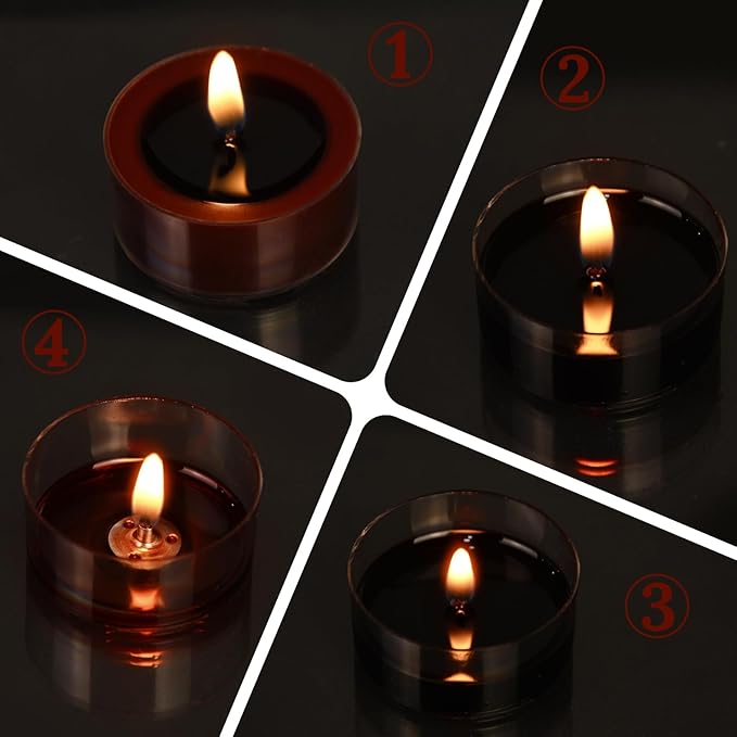 DEYBBY Scented Tealight Candles, Long Lasting Soywax Tea Candle Used for All of Holders|Clear Cup|36 Counts|Up to 4 Hour Burn Time|Apple Cinnamon