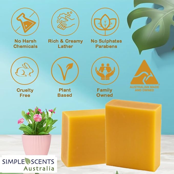 Manuka Honey Scented Natural Soap Bars (5 Bars), 3.5oz Moisturizing French Triple Milled Soap Bars Enriched with Shea Butter - Pure Plant Oil Bath & Body