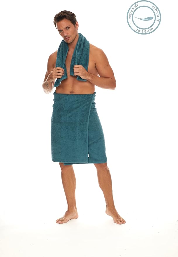 HOMELOVER 6 Piece Towel Set - 100% Organic Cotton, 2 Bath Towels, 2 Hand Towels, 2 Washcloths - 500 GSM, Hotel & Spa Quality, Soft, Quick Dry, Highly Absorbent Bathroom Essentials (Forest Green)