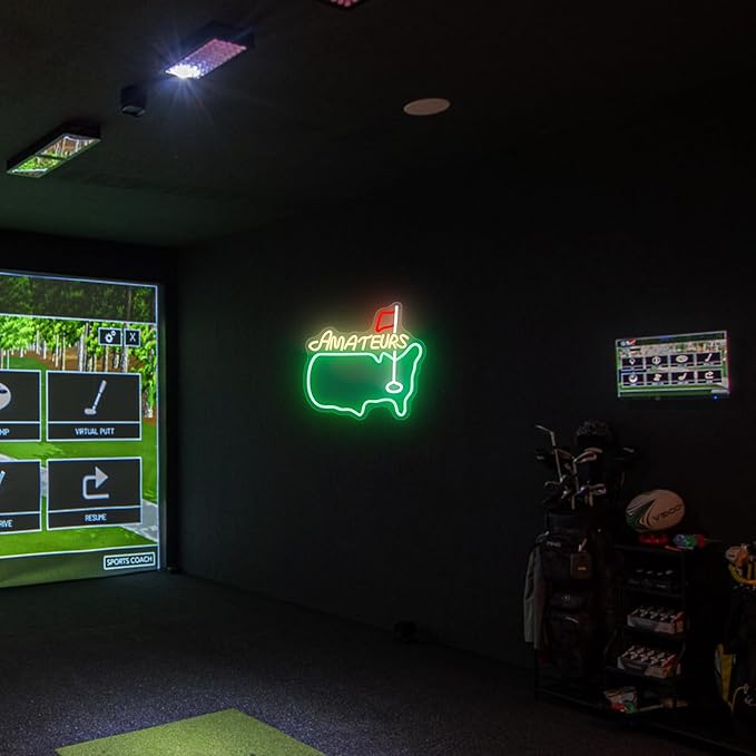Amateurs Neon Sign, Golf Neon Signs for Wall Decor, Dimmable Led Signs for Bedroom, Light Up Signs for Golf Club Sports Bar Business Man Cave Party Decorations