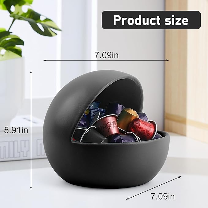 Decorative Black Candy Bowl For Kitchen Counter Key Bowl For Entryway Table Resin Multifunctional Modern Dish Halloween Decorations Indoor