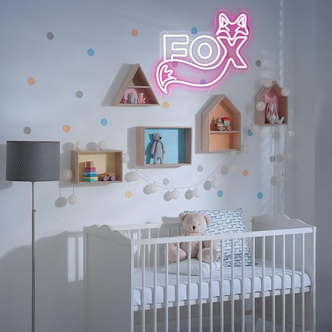 Fox Cute LED Neon Sign For Home Bedrooms Children's Room Game Room Bars Party Club Office Art Wall Decorations A fox gift for a girl