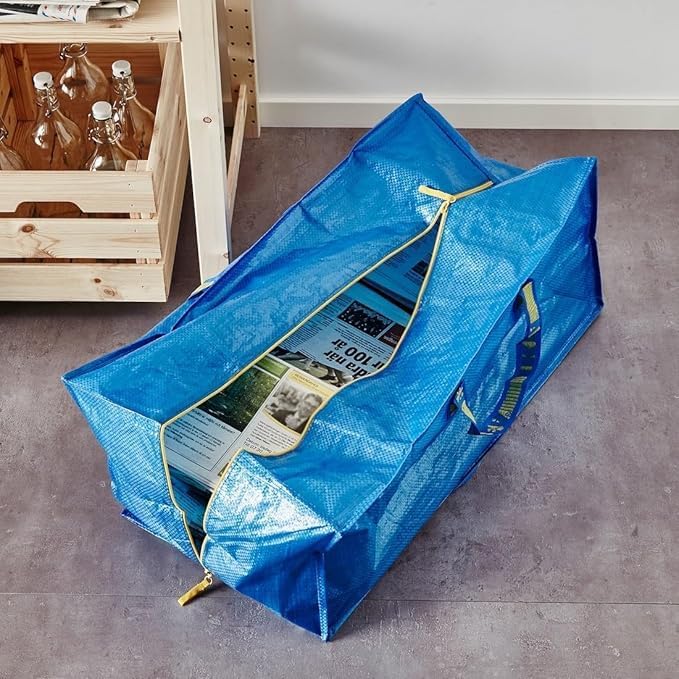IKEA 901.491.48 Frakta Storage Bag, Blue, 4 Pack
