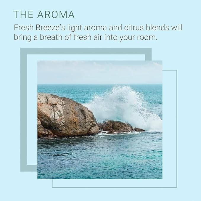 SpaRoom Reed Diffuser Oil Refill – Fresh Breeze Scent, 8oz Air Purifying Aroma for a Light and Open Feel, Ideal for Living Rooms or Hallways, Subtle Everyday Freshness for Whole Home Balance