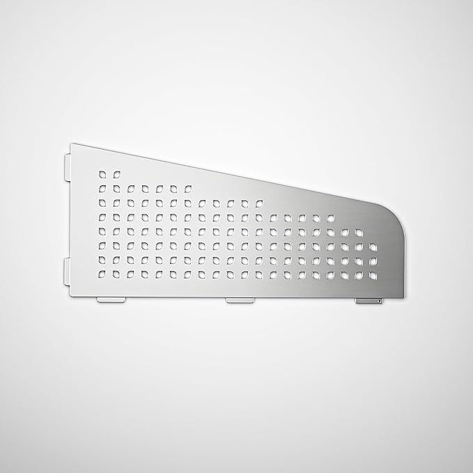 Corner Shower Shelf 12" Brushed 304 Stainless Steel Quadrilateral Corner Shelf Heavy Duty Recessed Bathroom Shelf No Drilling Needed