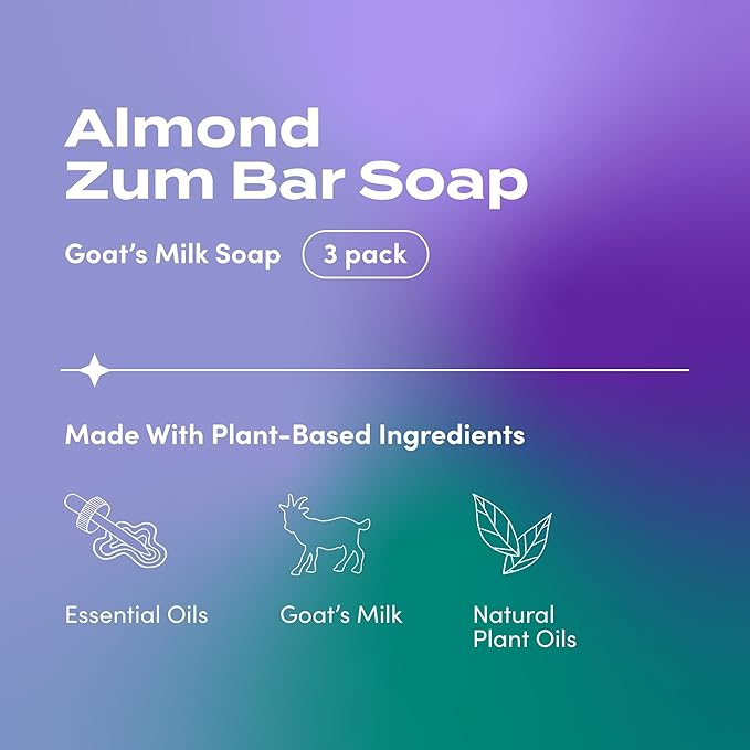 Zum Bar Goat's Milk Soap - Almond - 3 oz (3 Pack)
