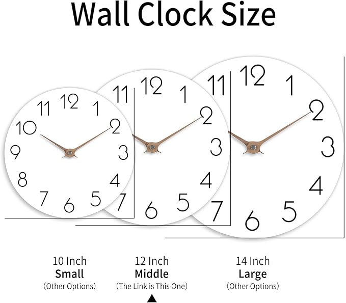 Wall Clock - 12 Inch White
