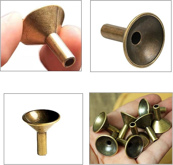 Incense 6 Pack Backflow Incense Holder Base Protector Ash Container Catcher for Waterfall Cone Burner Holders Metal Retro Funnel Incense Cones Stand Filter Mini Censer Stick/Tray Rack