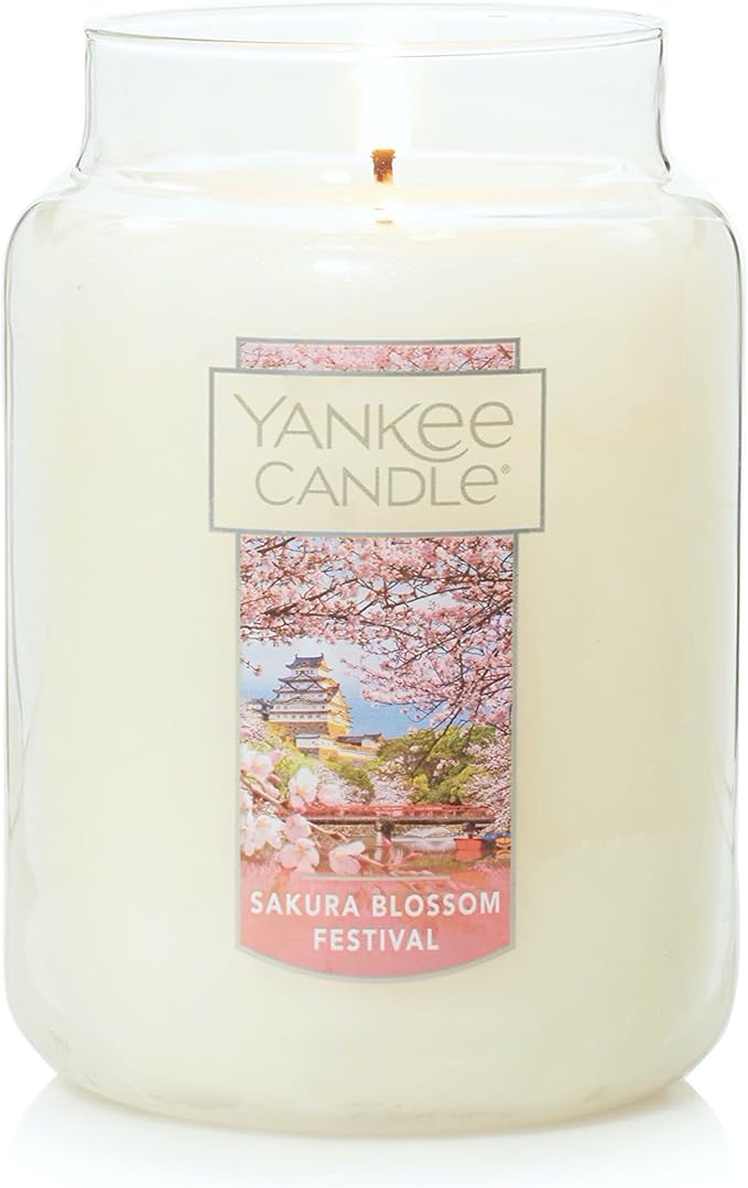 Yankee Candle Sakura Blossom Festival Large Jar Candle, White, Rose
