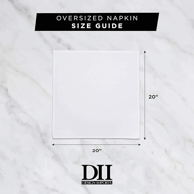 DII Variegated Tabletop Collection, Napkin Set, 20x20, Eggplant, 6 Piece