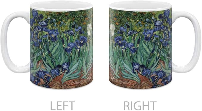 MUGBREW Classic Art Irises Vincent Van Gogh Ceramic Coffee Mug Tea Cup, 11 OZ