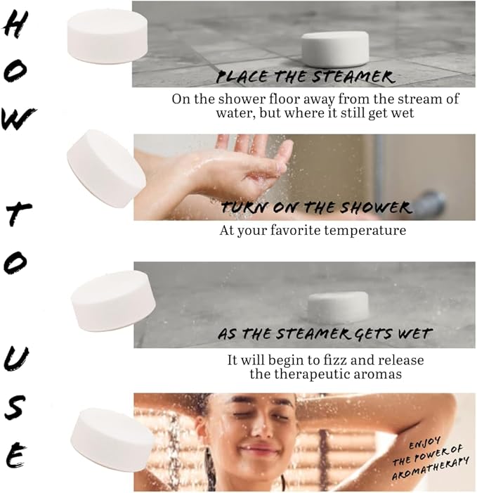 Shower Steamers Aromatherapy 6 Pack - Easter Basket Stuffers, Relaxation Birthday Gifts for Mom, Dad, Best Friend, Mothers Day Gift, Travel Essentials, Stress Relief, Self Care - Citrus, Bath Set