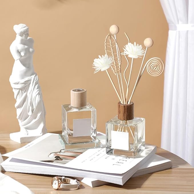 Reed Diffuser Stick,WUTAOBON 12Pcs 10Inch Natural Rattan Flower Reed Fragrance Diffuser Set, Fragrance Diffuser Replacement Rattan Sticks Home Decor (Primary Color)