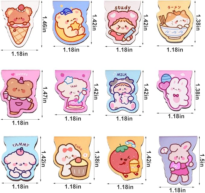 24PCS Cute Bookmarks for Kids, Page Markers Book Markers, Animals Book Mark, Bookmarks for Women, Page Clips Bookmark for Students Girls School Home Office Supplies