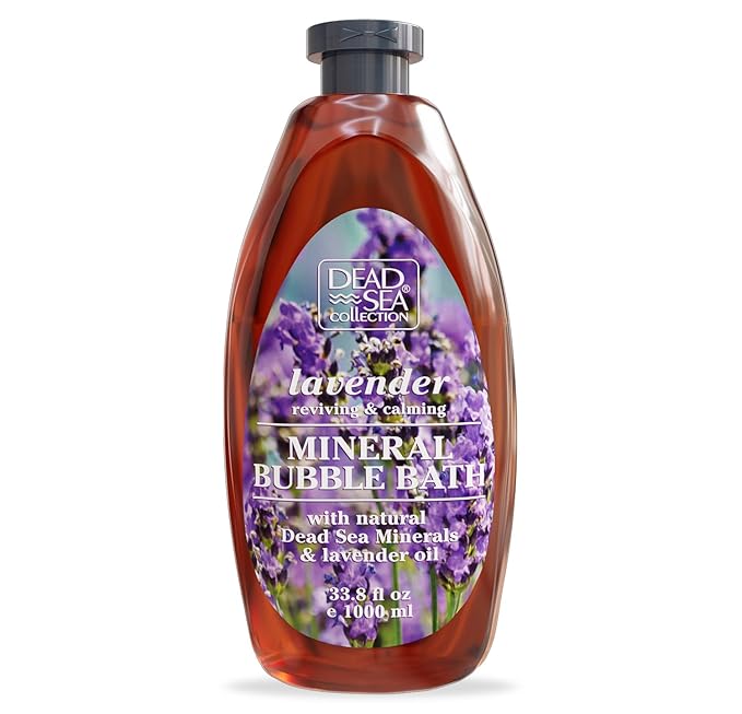 Dead Sea Collection Bubble Bath for Women and Men - with Lavender Oil and Pure Minerals - Nourishing and Moisturizing Skin - 33.8 Fl. Oz