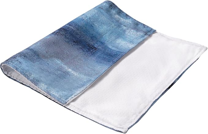 Blue and Grey Placemats Set of 4 Modern Abstract Art Placemats Heat Resistant Non-Slip Artwork Dining Placemats Washable Table Mats for Home Kitchen (Blue and Grey, 18"X12")