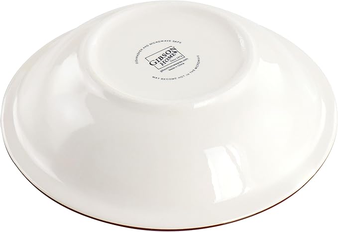 Gibson Home Rainbow 12 Piece Stoneware Dinnerware Set in Yellow Multi