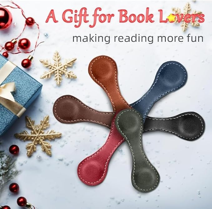 3 PCS Sparkling Leather Magnetic Bookmark, Bling Bookmark for Girls Vintage Book Mark Double-Sided Magnetic Page Markers Leather Page Clip Buckles Reading Supplies for Teacher Students Book Lovers