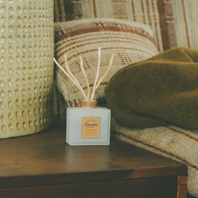 Botanical Room Diffuser for Home - Scent Diffuser for Freshener & Shelf Decor - Elegant Home Fragrance, Ideal Reed Diffusers, Office, Living Area - 80ml, Bergamot & Cedar
