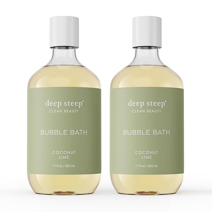Deep Steep Bubble Bath, 17 Ounce (Pack of 2) (Coconut Lime)