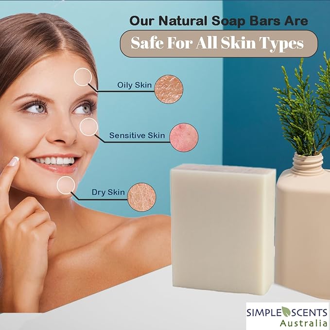 Goats Milk Scented Natural Soap Bars (5 Bars), 3.5oz Moisturizing French Triple Milled Soap Bars Enriched with Shea Butter - Pure Plant Oil Bath & Body