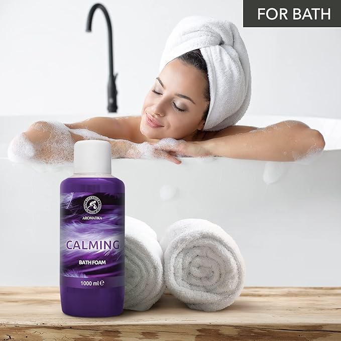 Bath Foam Calming - 34 Fl Oz (1000ml) - Body Care - Good Sleep - Beauty - Bathing - Body Care - Wellness - Relax - Aromatherapy - Spa - Bubble Baths