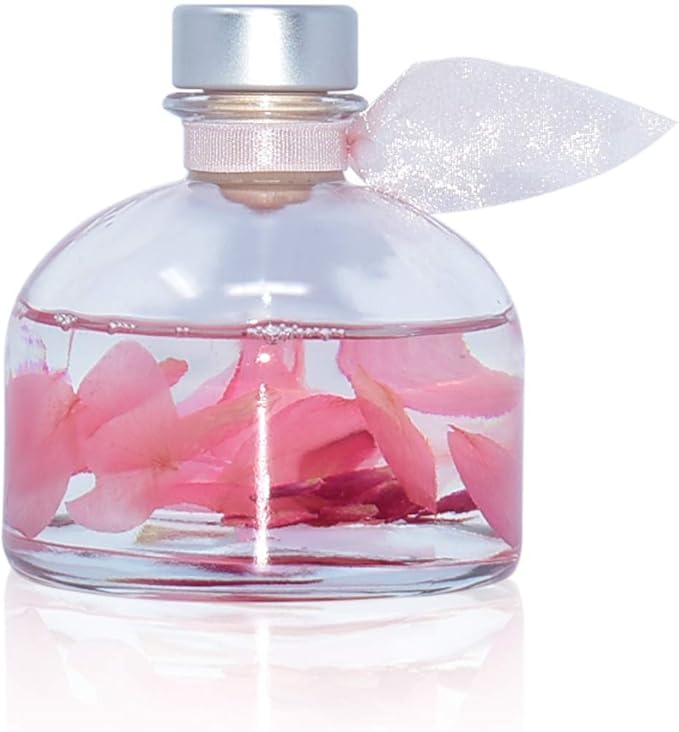 LOVSPA Moroccan Rose Scented Sticks Reed Diffuser Set – Soothing Floral Blend of Rose Essential Oils, 4.5 Ounces, Made in The USA