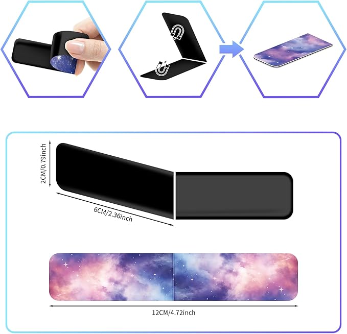 48 Pieces Magnetic Bookmarks Magnet Page Markers - Book Marks for Reading Women & Men with Storage Boxes - Cute Magnet Bookmark Clips for Reading Pleasure(Stars)