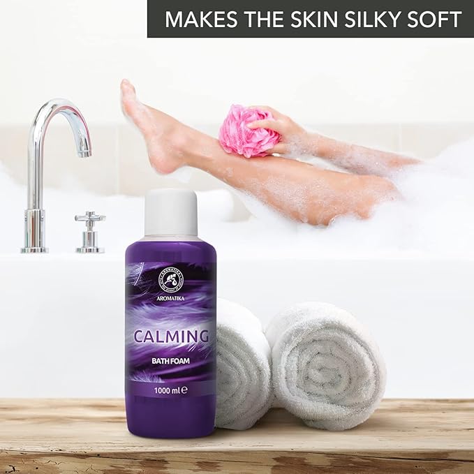 Bath Foam Calming - 34 Fl Oz (1000ml) - Body Care - Good Sleep - Beauty - Bathing - Body Care - Wellness - Relax - Aromatherapy - Spa - Bubble Baths