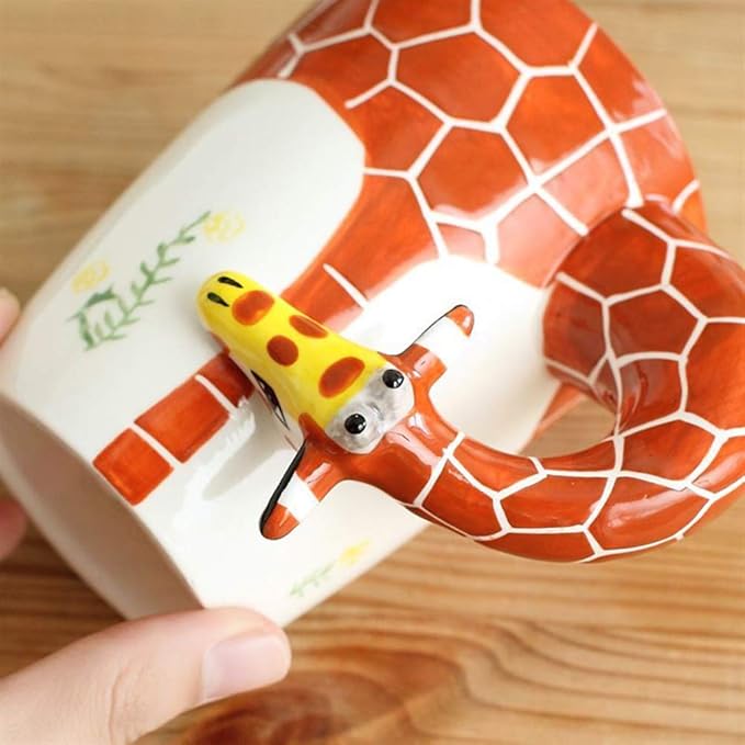Hand-painted Animals Ceramic Mug (13.66oz) (Giraffe)