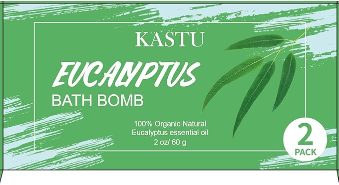 Bath Bombs Salt Balls,Eucalyptus Extract Essential Oils,Moisturizing Dry Skin,Fizzy Spa,Relaxation,Bubble Bath Bomb Gifts Idea for Men Women,100g x 2PCS