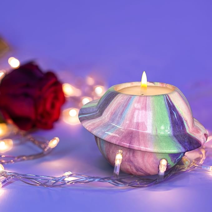 Premium Scented Candle - Strong Rose, 8 Oz Large Jar, Pink Ceramic, 100% Natural Soy, Non-Toxic, Ideal for Aromatherapy, Gifts & Home Décor