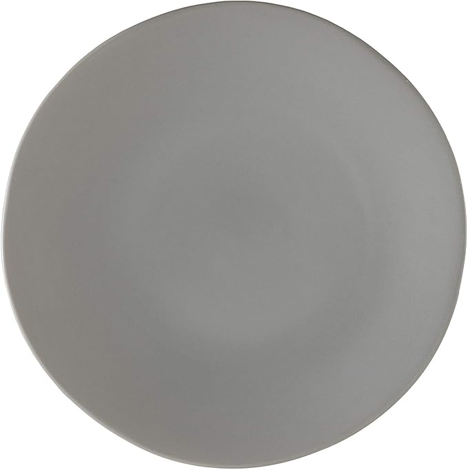 Fortessa Vitraluxe Dinnerware Heirloom Matte Finish Salad Plate 8-Inch, Smoke, Set of 4