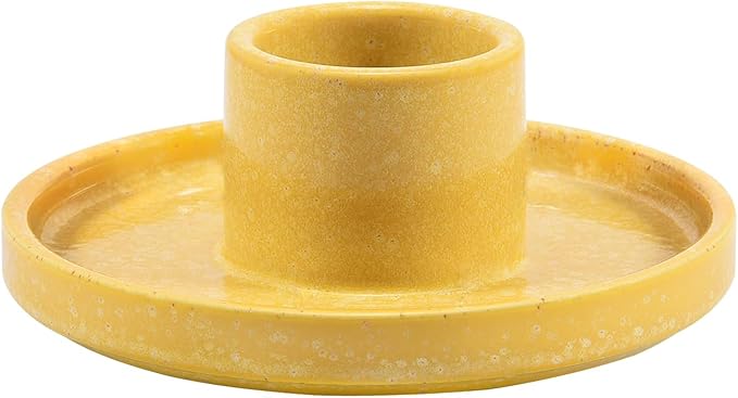 White Sage Incense Holder, Palo Santo Holder, Ceramic Sage Incense Holder and Sage Smudge Bowl for Cleansing, Smudging, and Meditation, Yellow