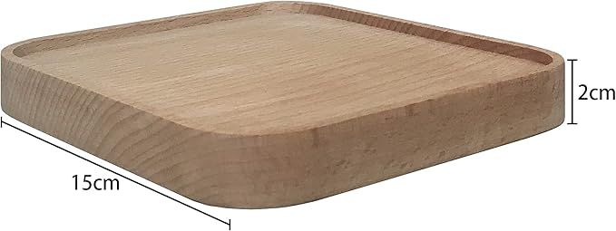 Raft Floating Shelf Wood Round Wall Mounted Showcase Wall Shelf Hanging Planter Storage Wooden Shelf for Plants Photo Candle Invisible Wall Decoration Design Set of 2 (Square 5.9 inch)