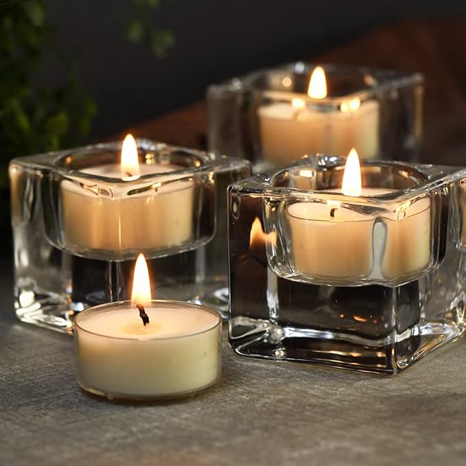 DEYBBY Natural Scented Soy Wax Tealight Candles Bulk, Jasmine Aromatherapy Luxury Tea Candle Set of 36-4 Hour Burning Great Gift for Valentine's Day