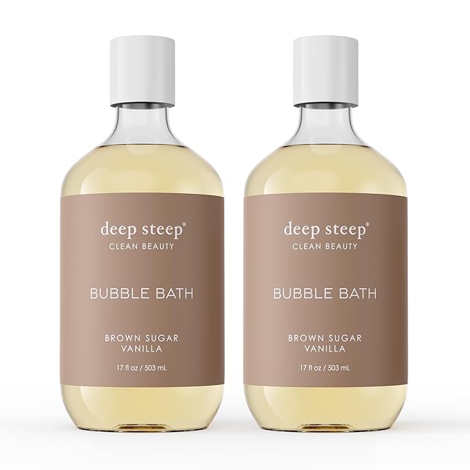 Deep Steep Bubble Bath, 17 Ounce (Pack of 2) (Brown Sugar Vanilla)