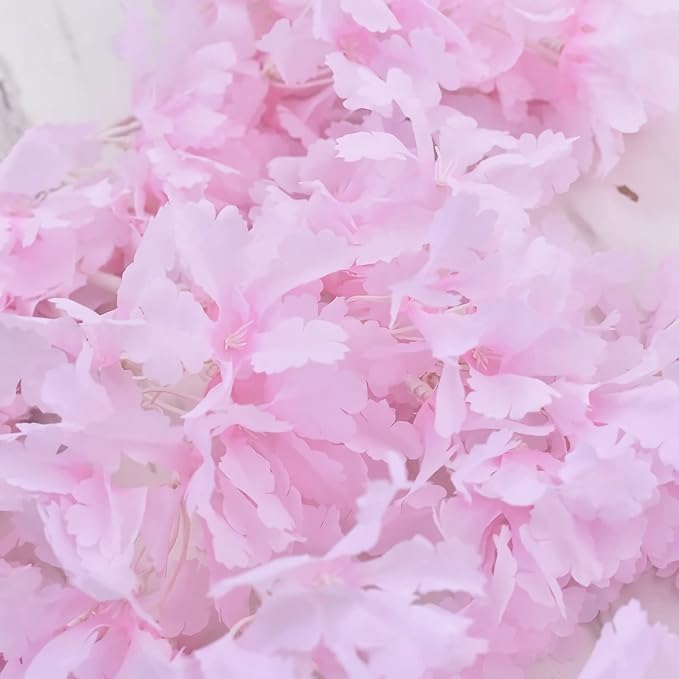 Pusuny 5PCS Artificial Pink Cherry Blossom Branches Decor, 35 Inch Faux Cherry Blossom Flowers for Tall Floor Vase Used as Wedding Home Decoration, Faux Pink for Dinner Table Centrepiece