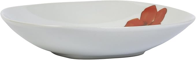 Poppy - 16 Piece Square Dinnerware Set, Service of 4