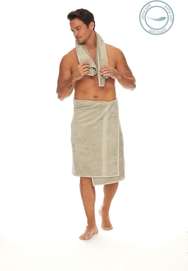 HOMELOVER 6 Piece Towel Set - 100% Organic Cotton 2 Bath Towels & 4 Hand Towels - 500 GSM, Hotel & Spa Quality, Soft, Quick Dry, Highly Absorbent Bathroom Essentials (Space Gray)