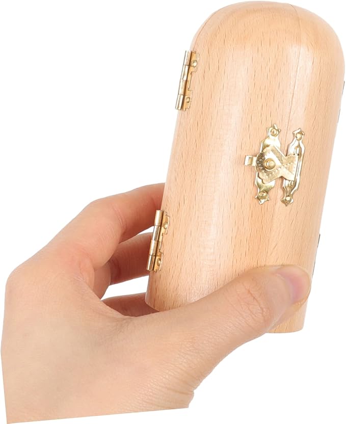 Religious Ornaments Mini Decor Vintage Decor for Home Hand Sculpture Boxwood Carving Christ Mini Christian Altar Box Hand Carving Christian Statues Catholic Statue for Desk Wooden